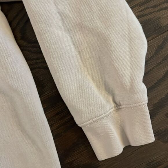 Nike Pale Beige w/ purple Taupe Tan Fleece Hooded Hoodie Sweatshirt Sweater L - Picture 9 of 10